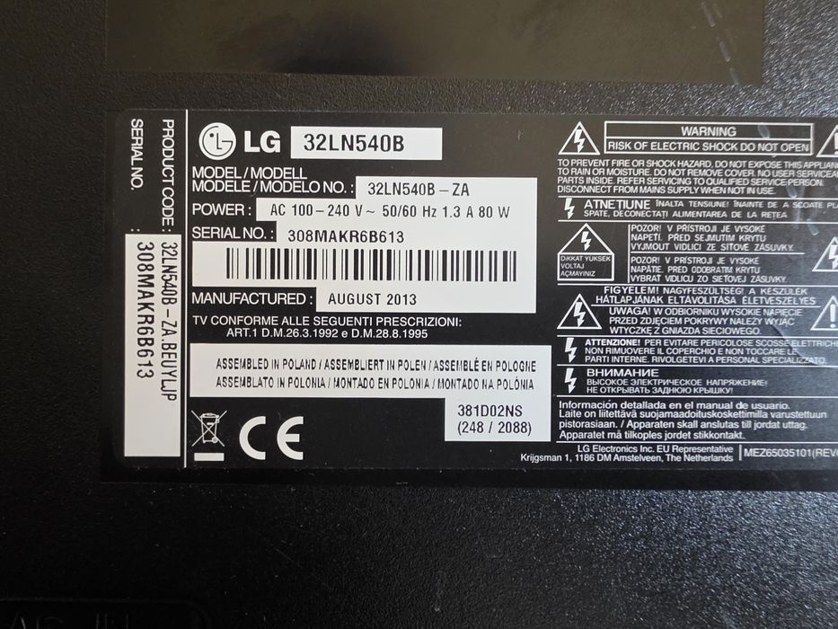 TV LG 32 Polegadas - Não Liga