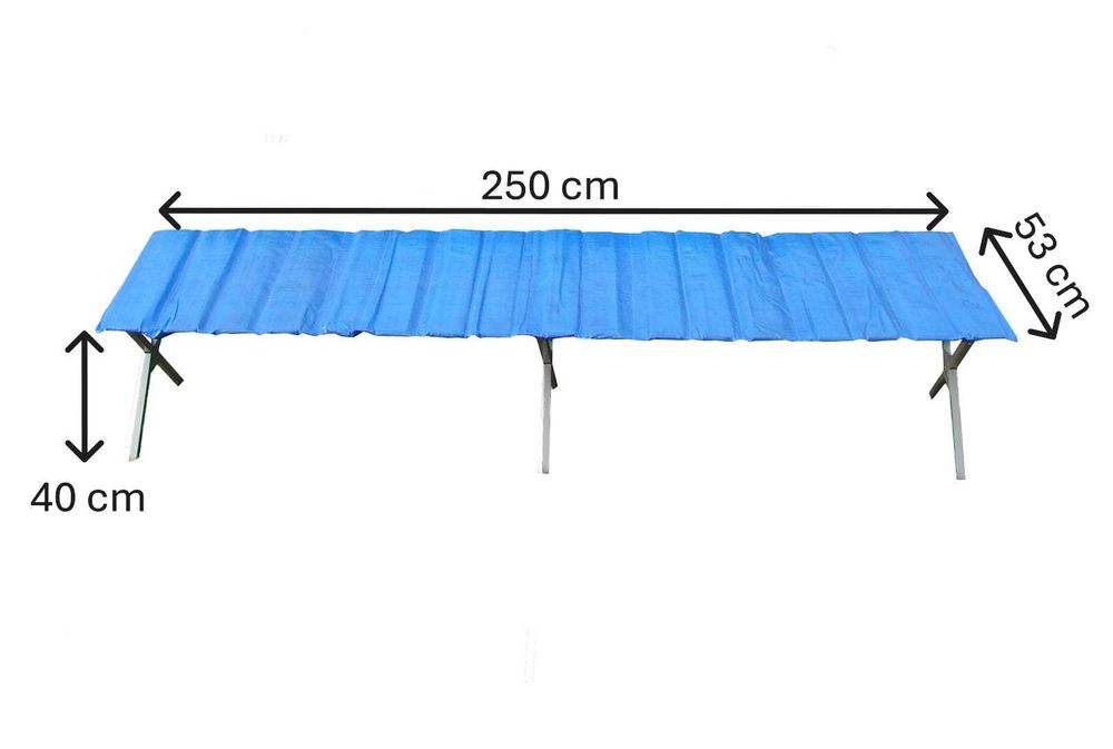 Stół handlowy 250 x 53 RYNEK,  wysokość 40 cm