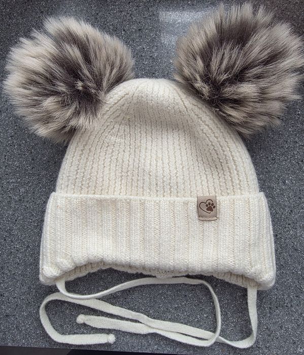 Czapka z wełny Merino 48-50cm 2-3lata