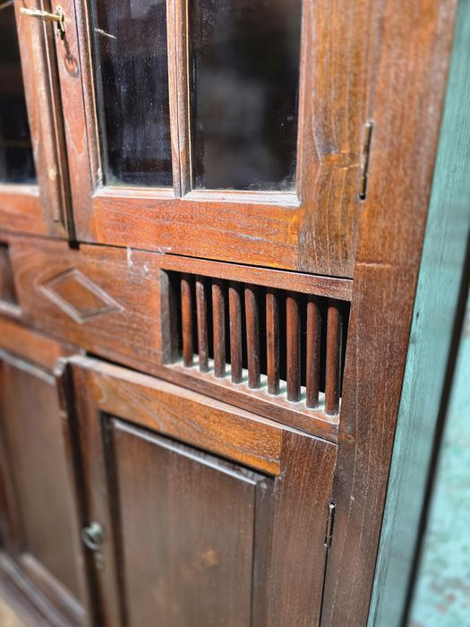 Witryna kolonialna tekowa 100 cm  # 1539 Stylowy Węgrów