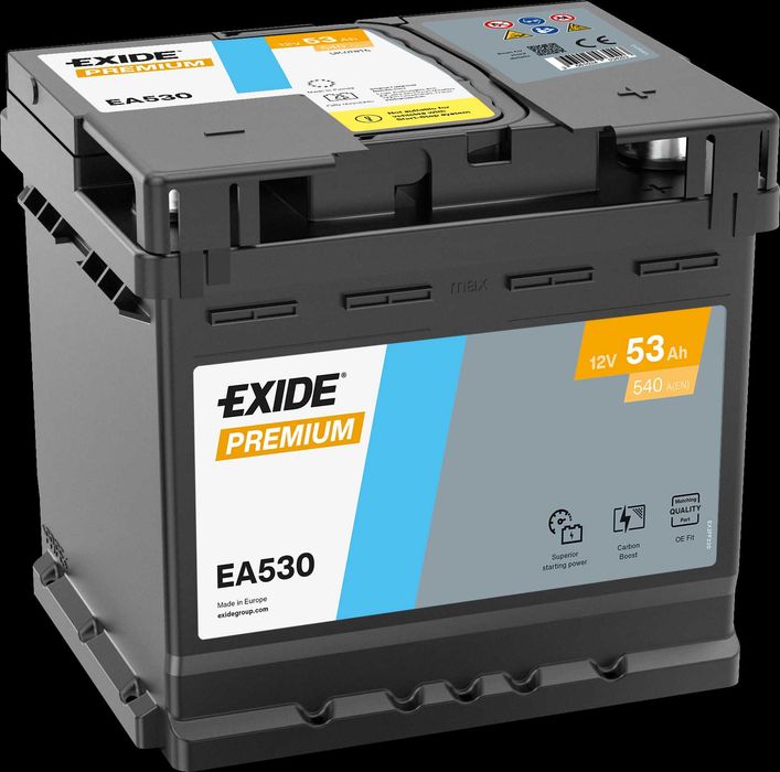 Акумулятор EXIDE Premium Carbon Boost 2.0 6ст 47Аг-100Аг  Іспанія
