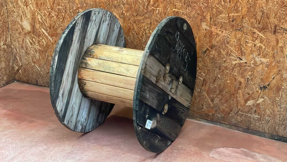 Bobines de madeira antigas para artesanato 3 unidades