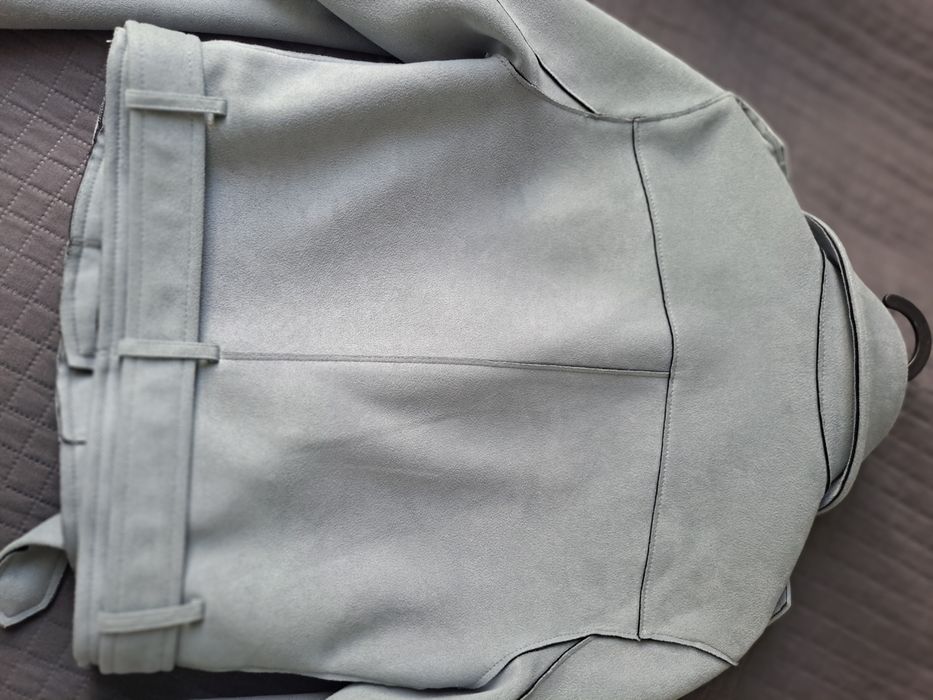 Kurtka ramoneska zamszowa Zara Basic