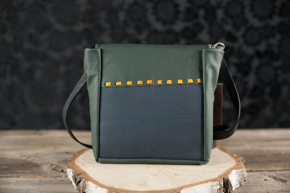 torebka unikatowa patchwork szara zieleń