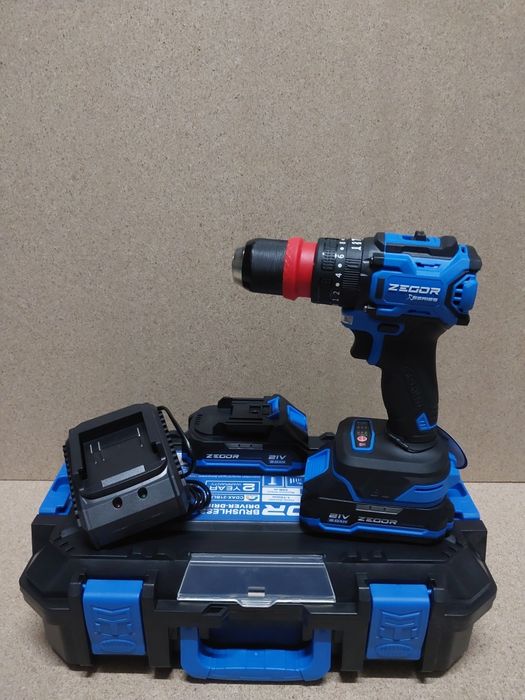 Акумуляторний безщітковий шуруповерт ударний 55Нм Zegor CDAX-21BLHQ