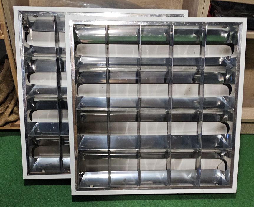 Lampy sufitowe rastrowe - 2 szt - używane - dobry stan