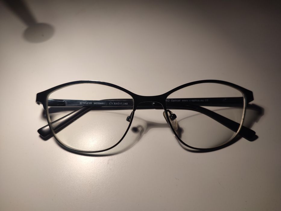 Okulary metalowe granatowe -2 dioptrie