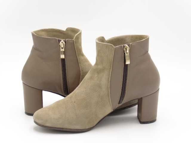 Botki Baldowski skóra naturalna r 38 beżowe ocieplane