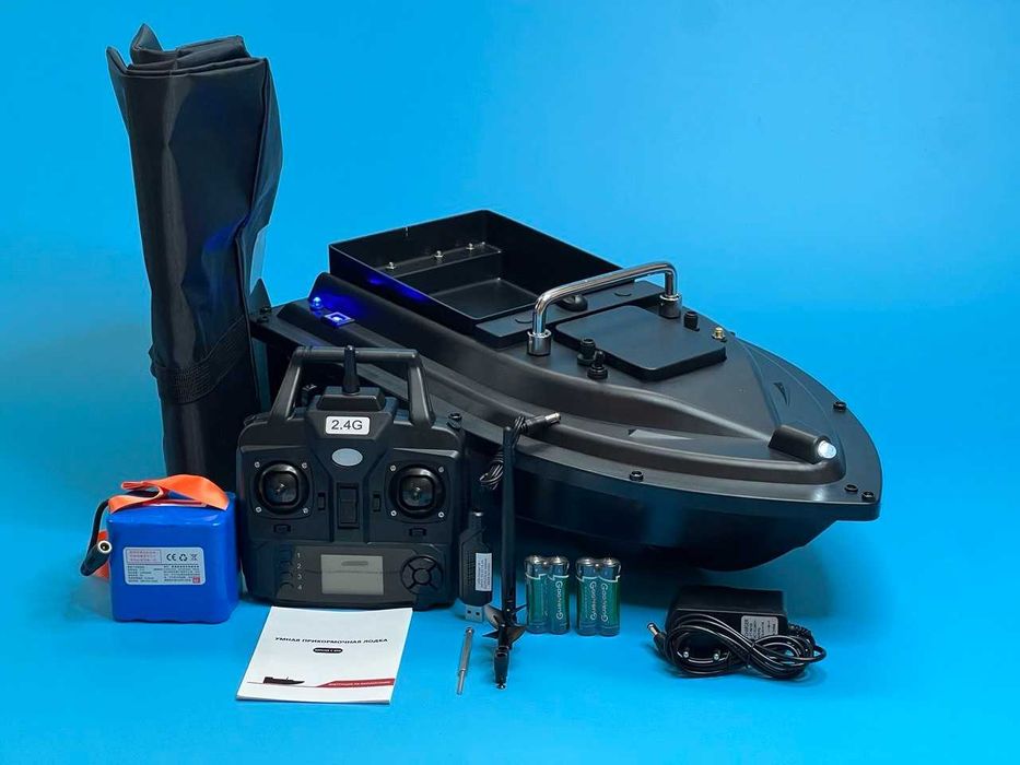 Кораблик 24000Mah  Для рыбалки Карповый для риболовлі D16 GPS  16 точек прикормки Рибацький  Прикормочный короповий для риболовлі,  рибалки 500 метров