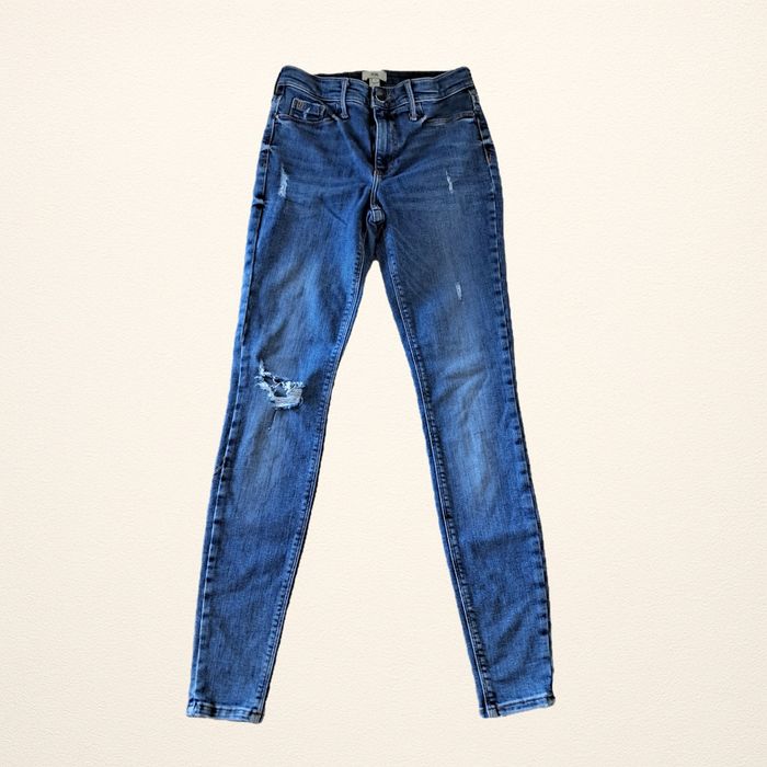 Spodnie jeansy z wysokim stanem skinny rurki River Island 36 S