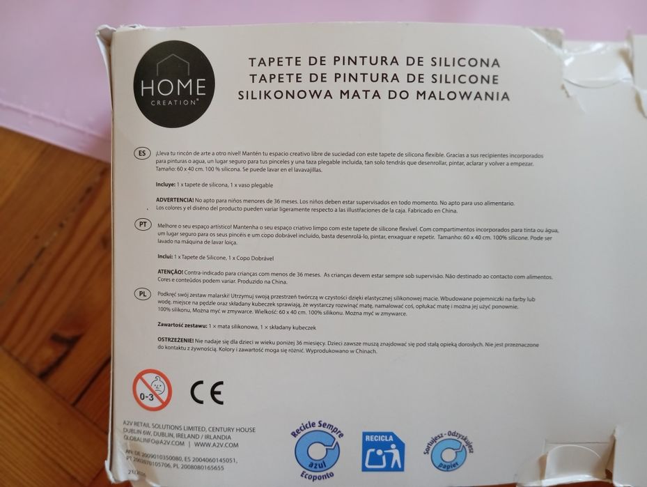 Tapete silicone para artes plásticas