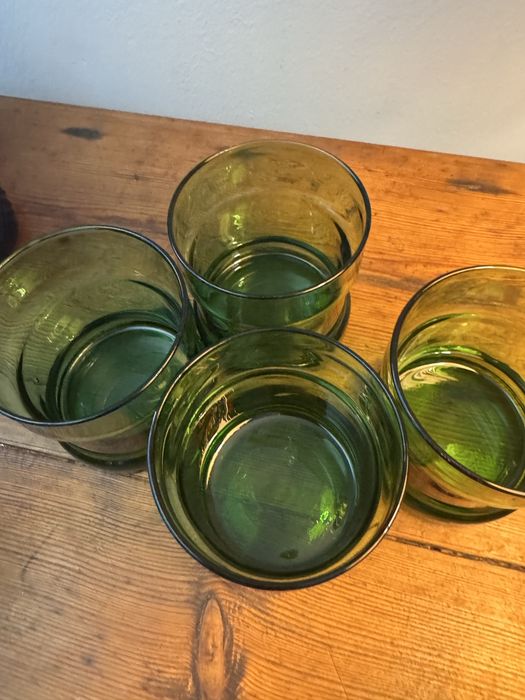 Vintage Copos de whisky e balde gelo