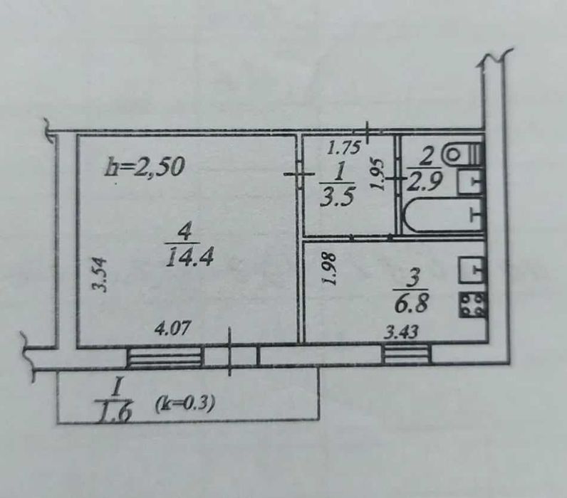 1 кім в ЦЕГЛІ середній поверх ЛІВИЙ БЕРЕГ (714863)