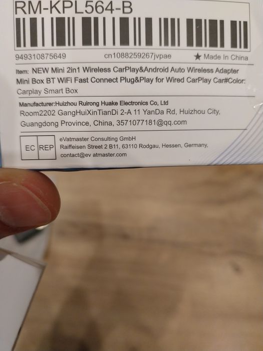 Adapter Android Auto CarPlay Bluetooth USB Plug&Play