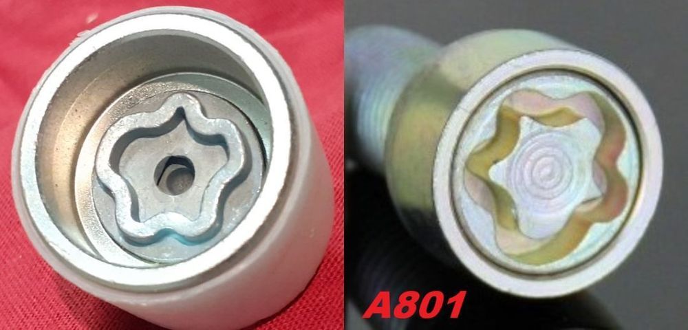 Nasadka zabezpieczająca Nakładka Adapter Złodziejka Do Śrub Audi (koniczynka)