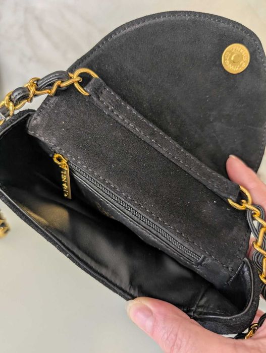 Сумочка Chanel високоякісна замша зверху та натуральна шкіра в середин