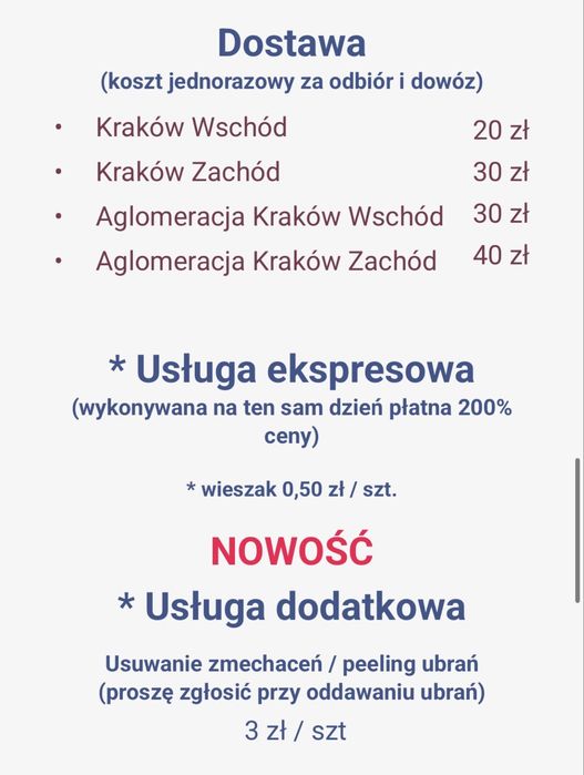 Prasowanie z dowozem Kraków i okolice wyprasowani.pl