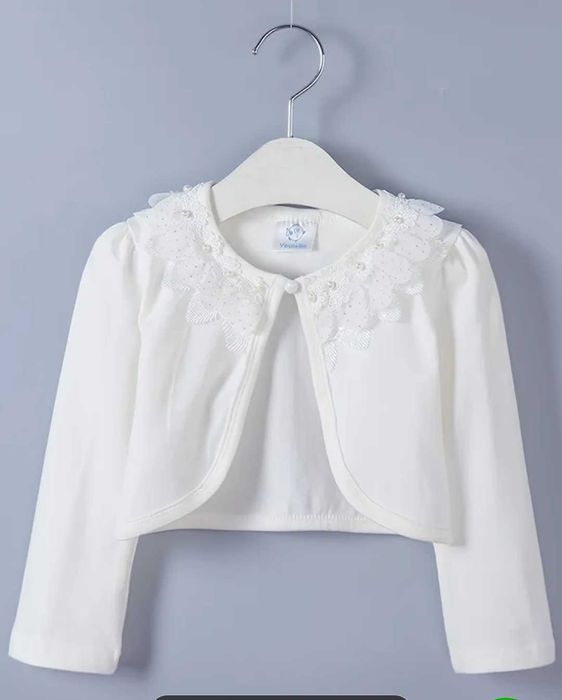 Bolerko białe dla dziewczynki