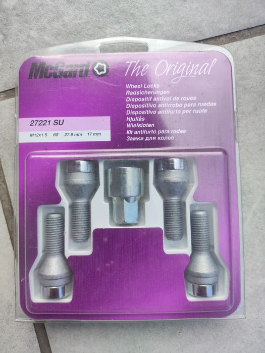 Śruby zabezpieczające mcgard 2721 su stożek m12x1.5 17 27,9mm