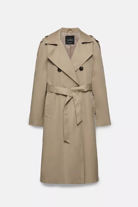 Довгий тренч із паском pullandbear