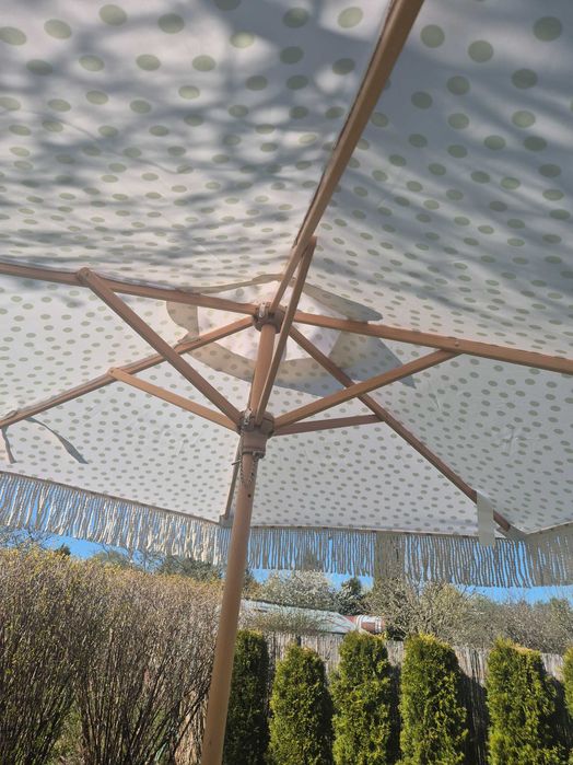 Parasol ogrodowy balkonowy boho frędzle + pokrowiec