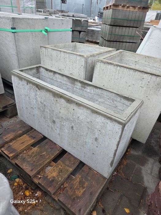 Donica 80x25x40 bez dna, beton architektoniczny, mrozoodporna, szara