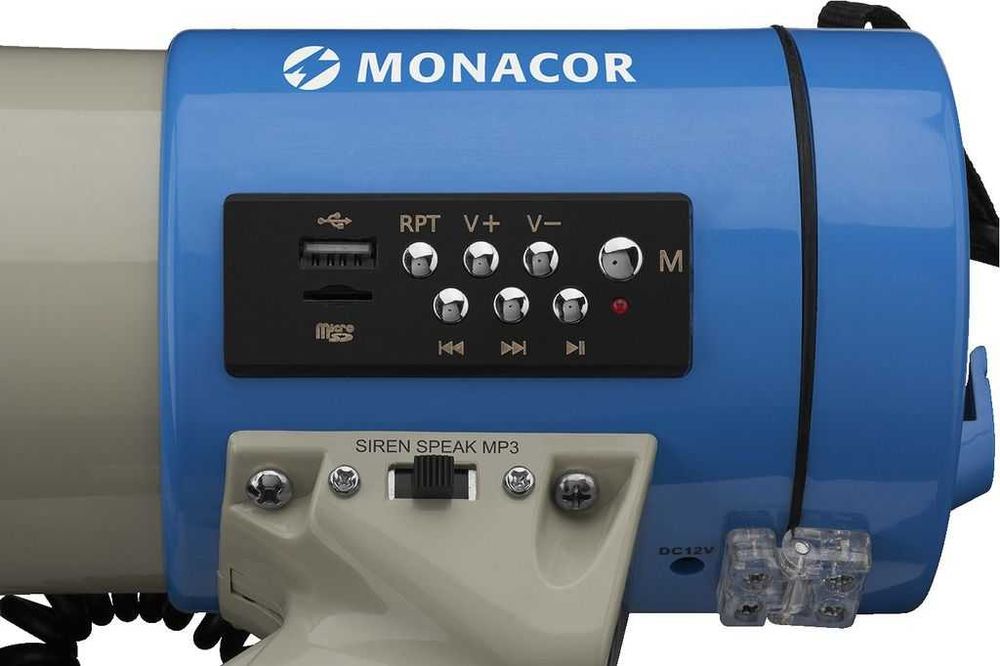 Megafon Monacor TM-17M 25W Odtwarzacz MP3 USB SD Nagrywanie