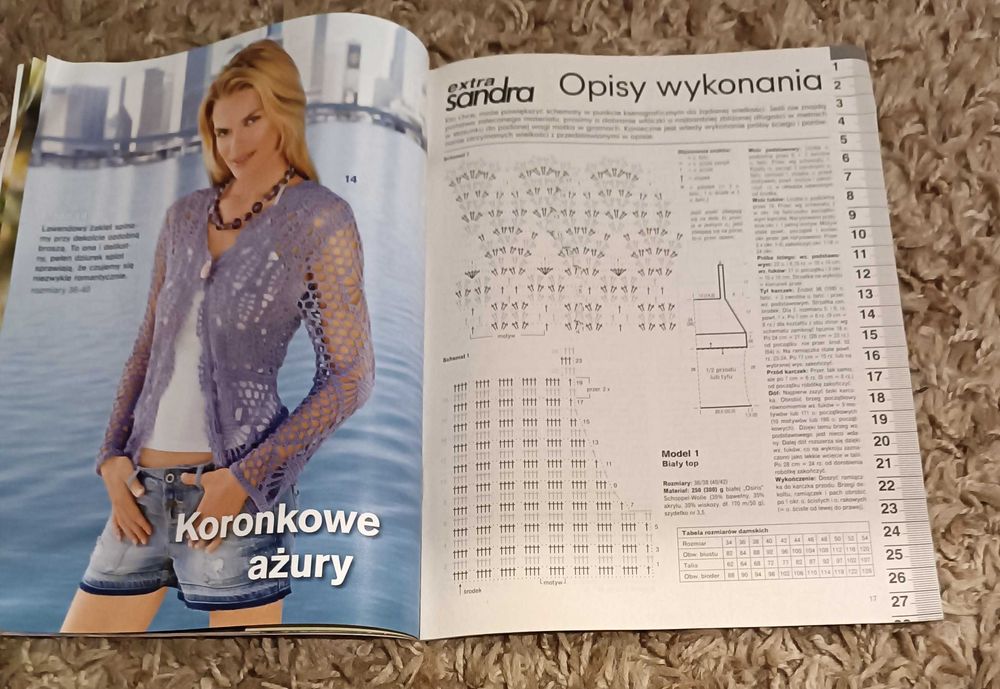 Sandra Extra nr 3/2010 Szydełkowe lato Koronkowe sploty