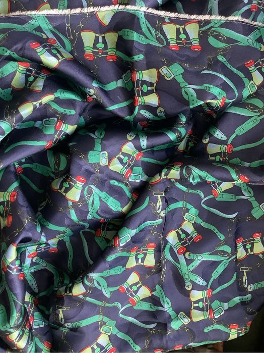 Відрізок тканини шовк 100%,лен, віскоза