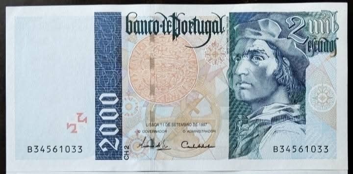 Nota 2000$ 1997 Bartolomeu Dias Estado Nova