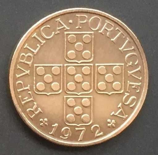 Moeda 1 escudo bronze - Portugal - 1972