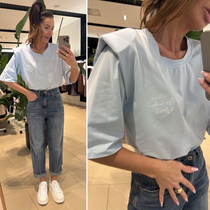 By o la la bluzka basic baby blue poduszki M 38/40 new %%%