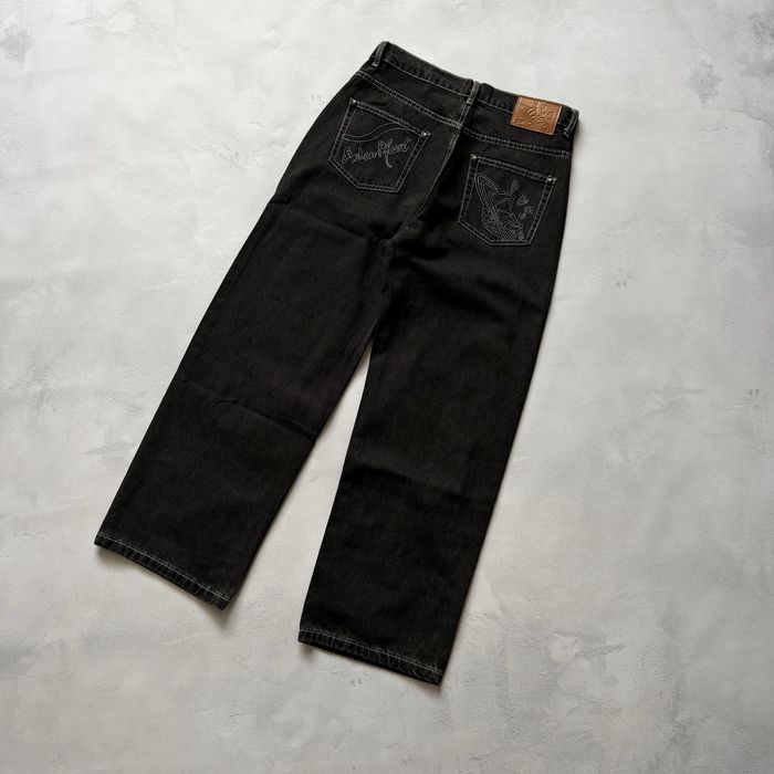 Оверсайз джинси Broken Planet Market Wide Leg / Black Denim Брокен Планет