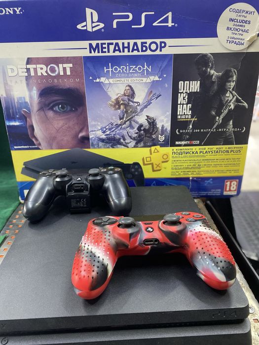 Playstation 4 Slim 1 ТБ +3 гри, Меганабір