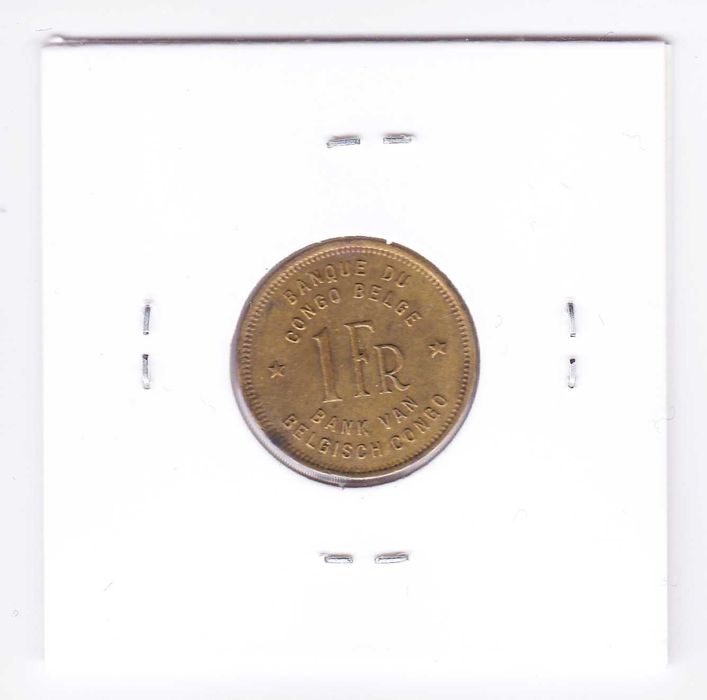 moeda 1949 Congo Belga 1 franco Elefante