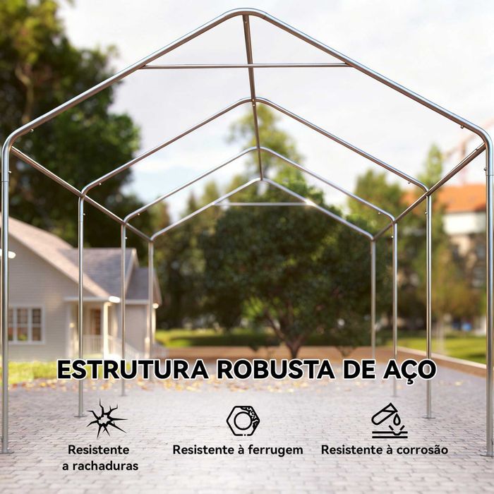 Garagem de exterior 590x300x280 cm portas 255x198 cm