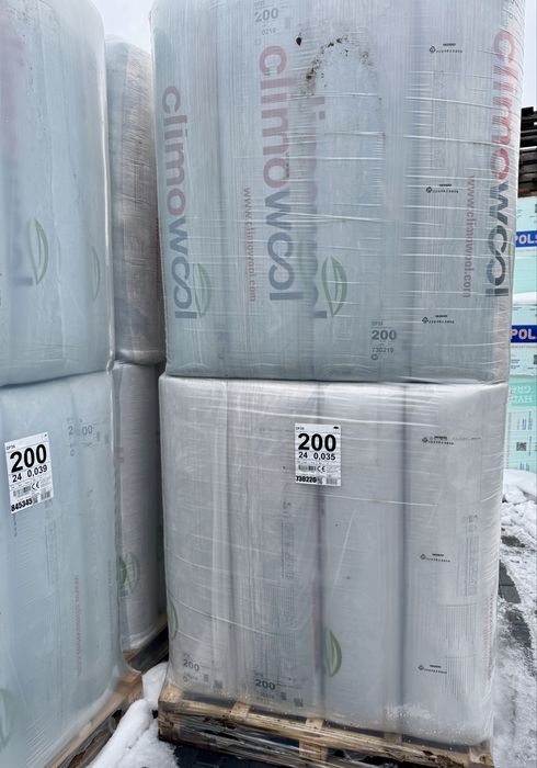 Wełna mineralna mata Climowool DF035 lambda  0.035 Mata grubość 20 cm