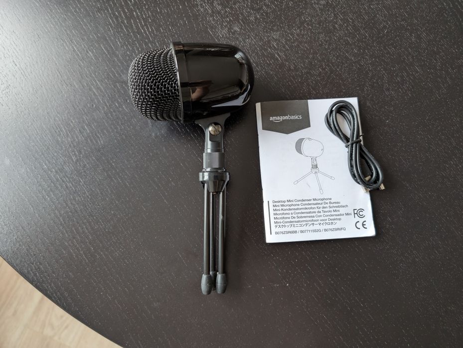 Mikrofon pojemnościowy do komputera Amazon Basics USB