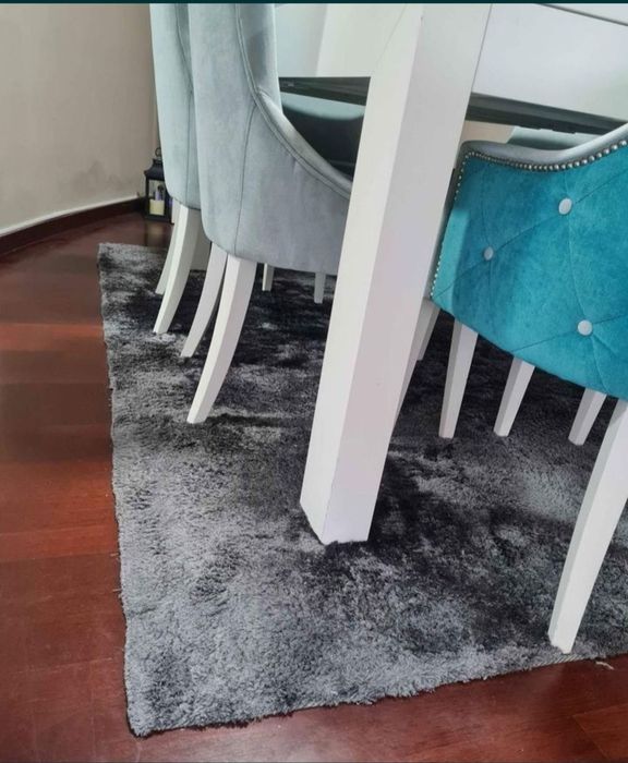 Carpete / Tapete cinza pelo curto