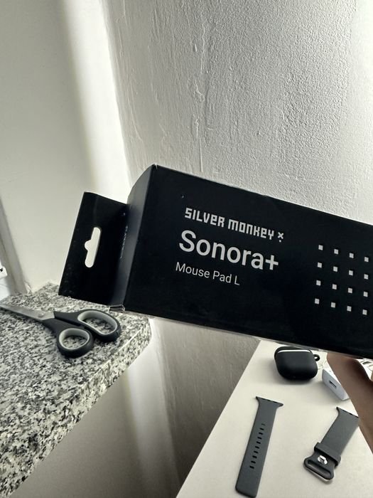 Silver Monkey Mouse Pad L podkładka pod mysz myszkę czarna sonora+