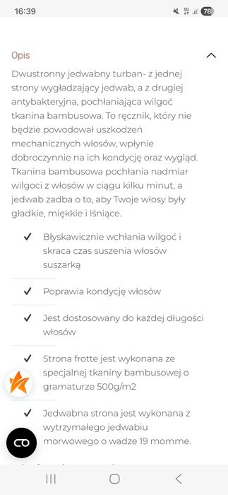 Turban na włosy jedwabny So Fluffy Ręcznik