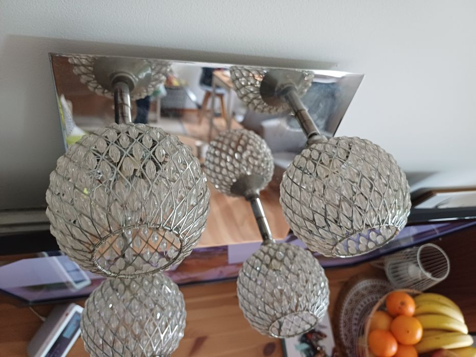 Kinkiet, lampa z kryształami