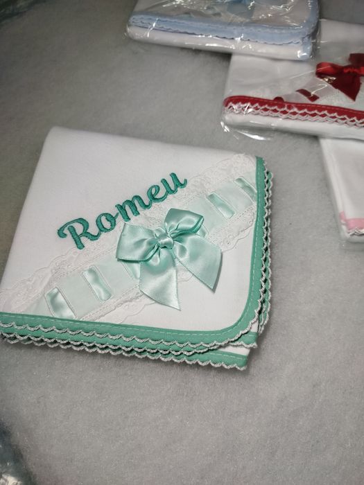 Fralda 100% algodão com bordado personalizado