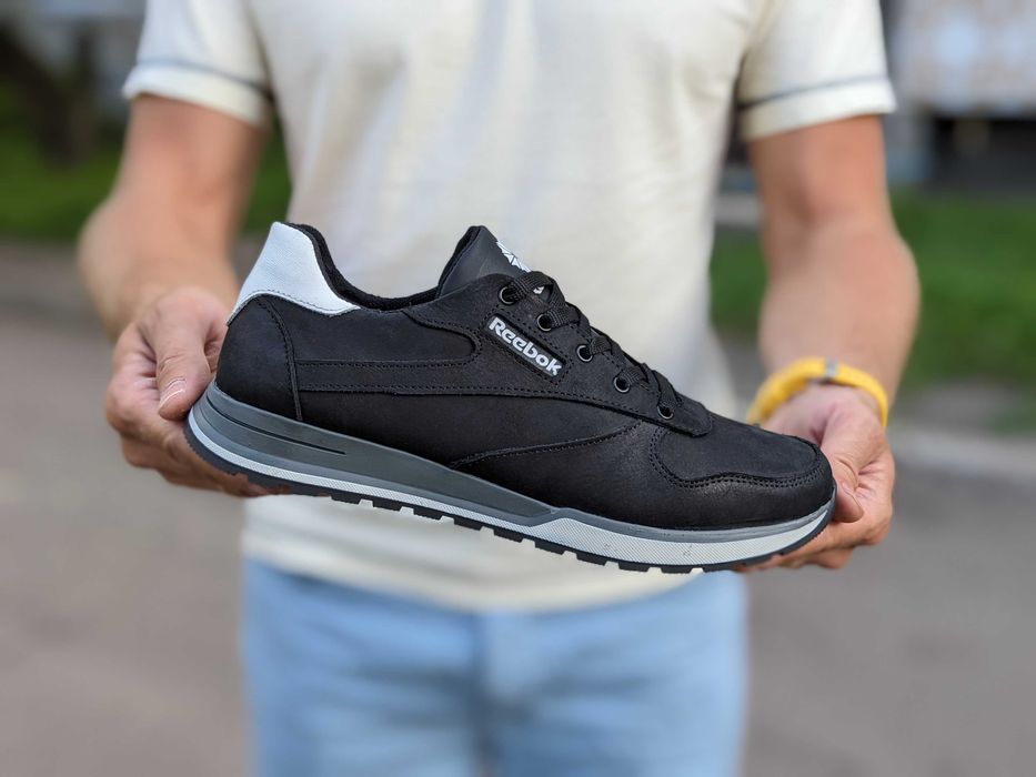 Чоловічі кросівки з натуральної шкіри Рибок REEBOK осінь весна, топ як