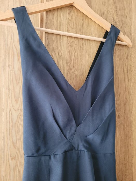 Sukienka Zara 36, S, elegancka, granatowa, świąteczna, na święta