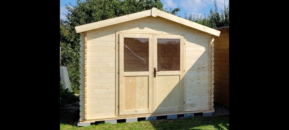 DOSTĘPNY od ZARAZ solidny domek ogrodowy balik aż 34mm* 300x200*6m2