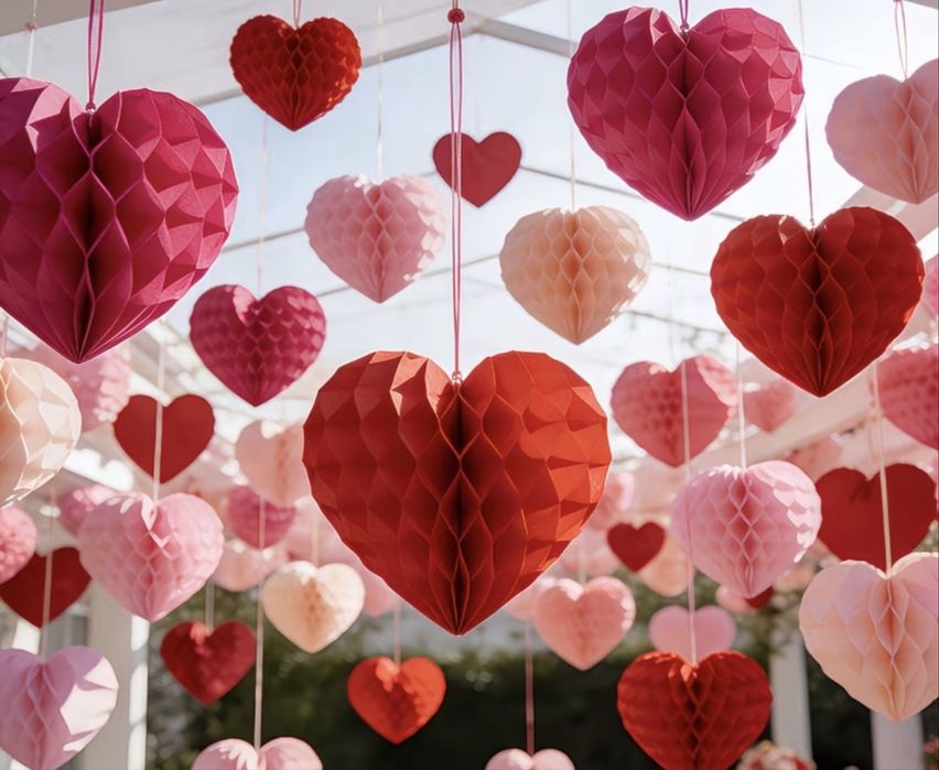 Walentynki SERCA Z BIBUŁY hand made