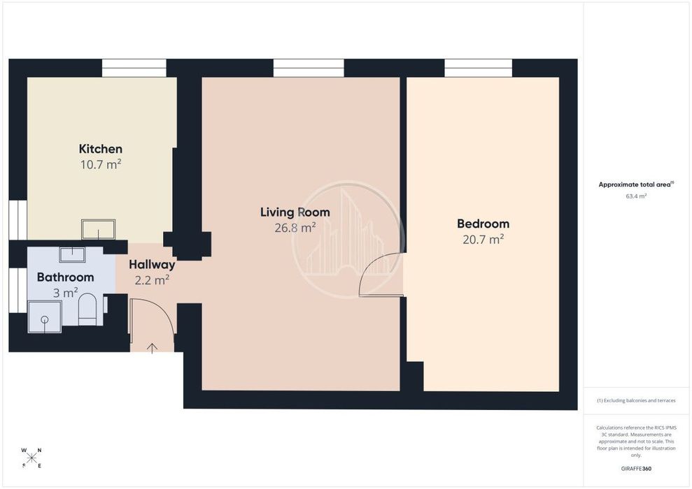 63,29 m² w sercu Żyrardowa – 2 pokoje, kamienica