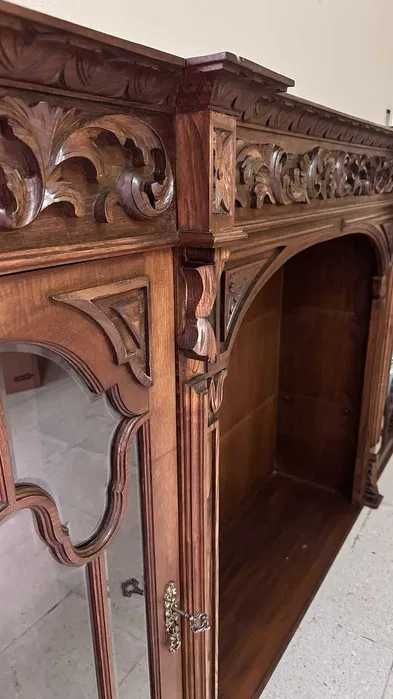 Mobília de sala de jantar clássica - Madeira Maciça entalhada à mão