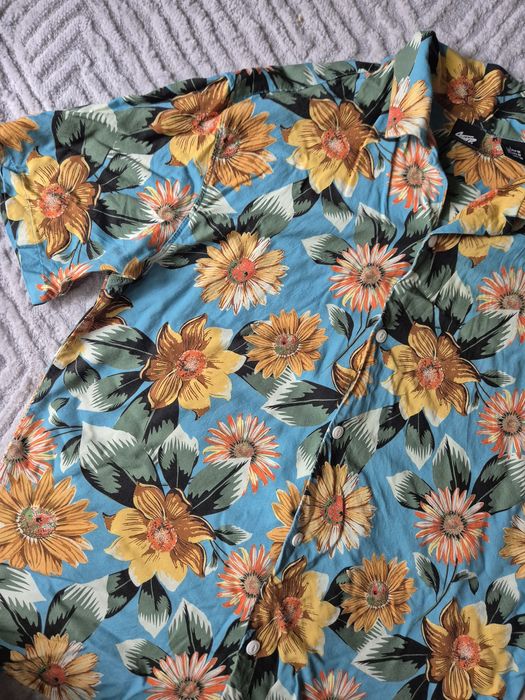 Męska koszula w kwiaty, Boho,Pull&Bear,r.L